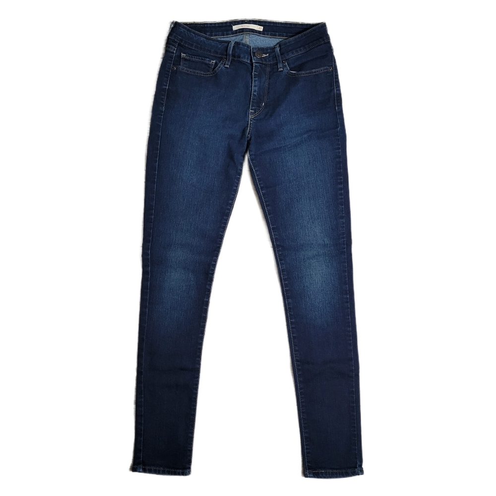 Levi's 711 Low Rise dark Blue Skinny Jeans Size 27